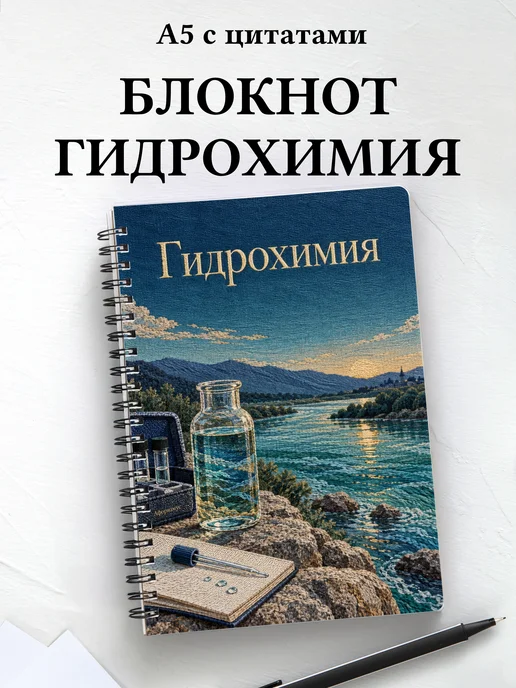 Блокнот Гидрохимия с мотивирующими цитатами