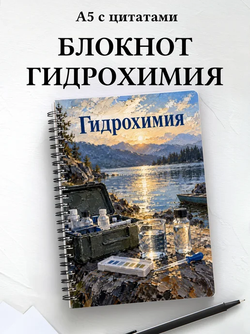 Блокнот Гидрохимия с мотивирующими цитатами