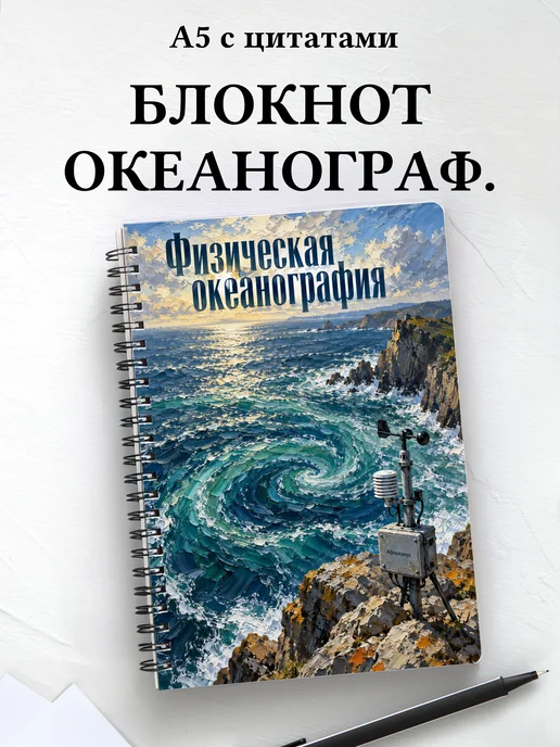 Блокнот Физическая океанография с мотивирующими цитатами