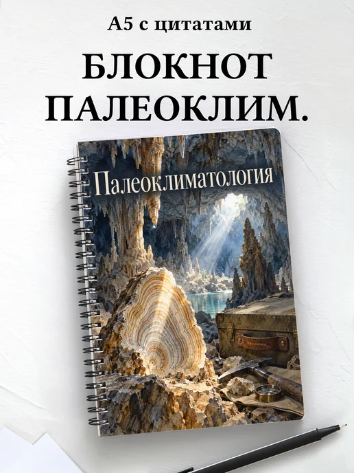 Блокнот Палеоклиматология с мотивирующими цитатами