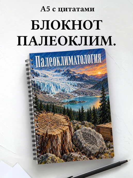 Блокнот Палеоклиматология с мотивирующими цитатами