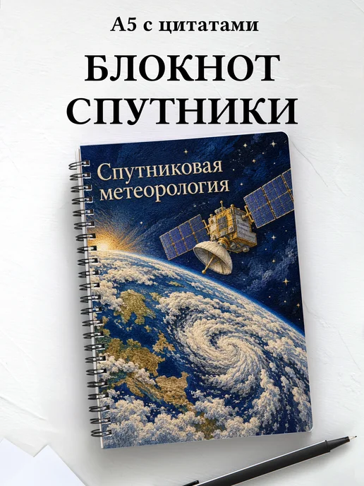 Блокнот Спутниковая метеорология с мотивирующими цитатами