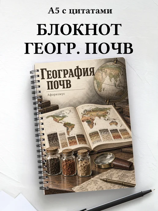 Блокнот География почв с мотивирующими цитатами