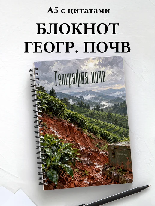 Блокнот География почв с мотивирующими цитатами