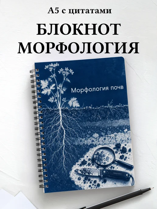 Блокнот Морфология почв с мотивирующими цитатами