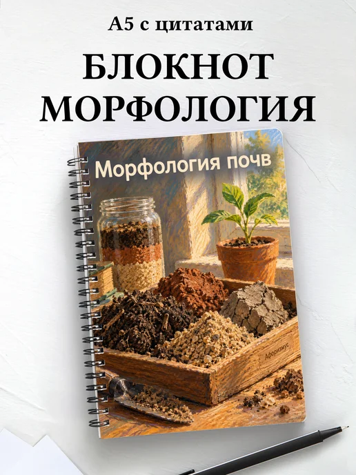 Блокнот Морфология почв с мотивирующими цитатами