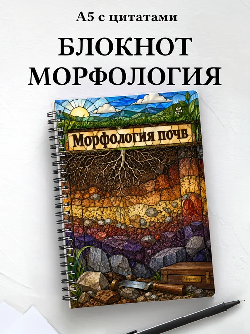 Блокнот Морфология почв с мотивирующими цитатами