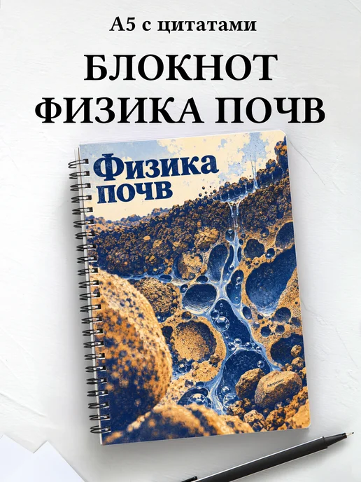 Блокнот Физика почв с мотивирующими цитатами