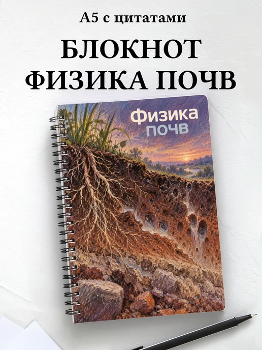 Блокнот Физика почв с мотивирующими цитатами