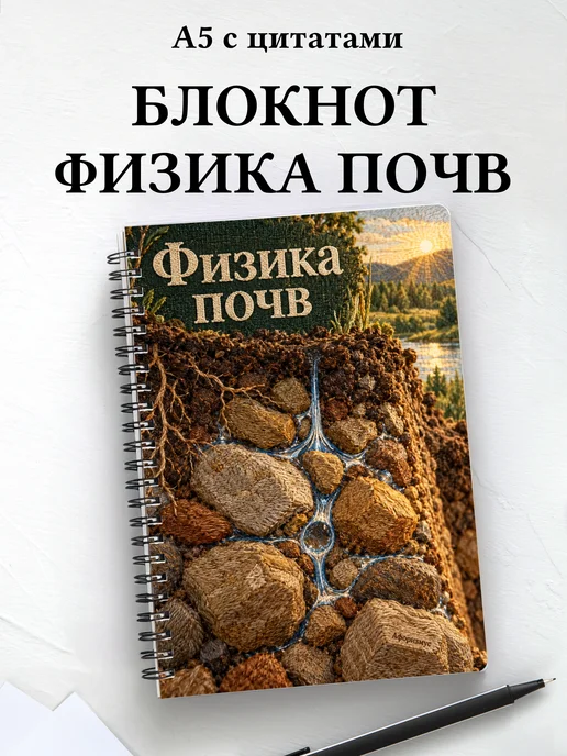 Блокнот Физика почв с мотивирующими цитатами