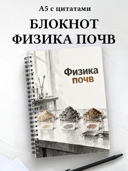 Блокнот Физика почв с мотивирующими цитатами