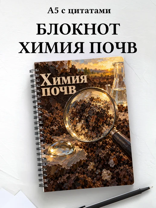 Блокнот Химия почв с мотивирующими цитатами