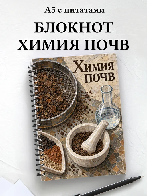 Блокнот Химия почв с мотивирующими цитатами