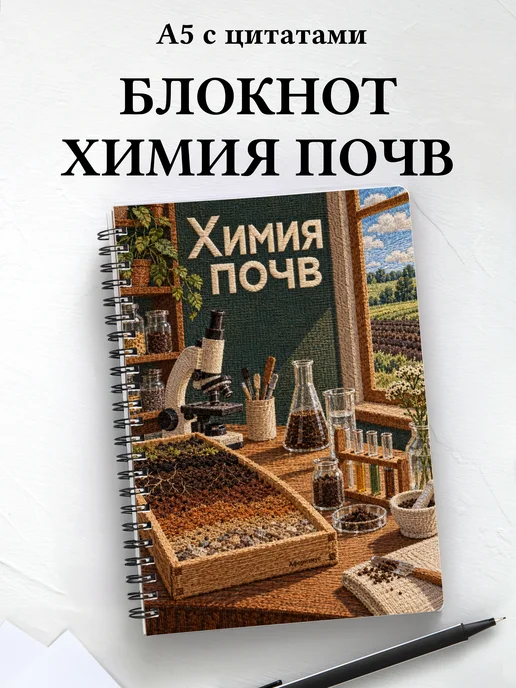 Блокнот Химия почв с мотивирующими цитатами