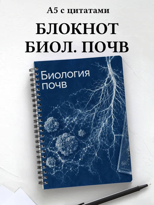 Блокнот Биология почв с мотивирующими цитатами
