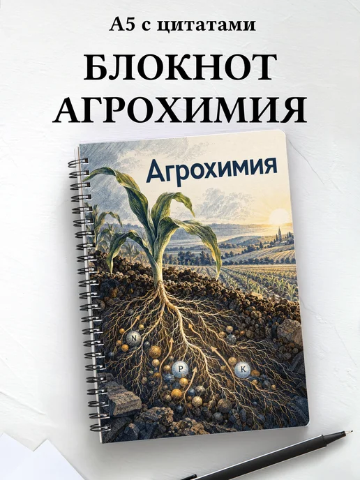 Блокнот Агрохимия с мотивирующими цитатами