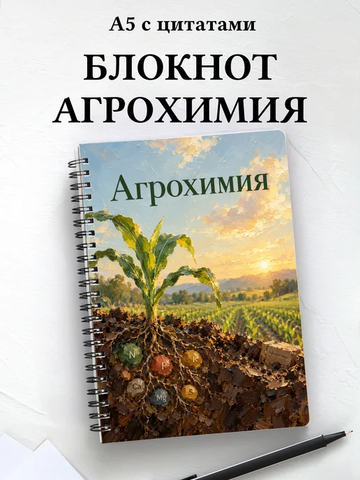 Блокнот Агрохимия с мотивирующими цитатами