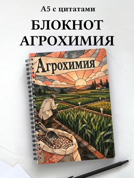 Блокнот Агрохимия с мотивирующими цитатами