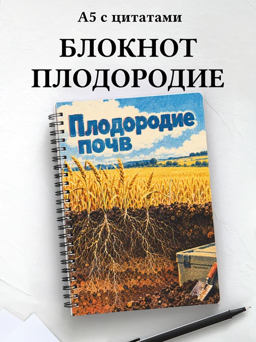 Блокнот Плодородие почв с мотивирующими цитатами