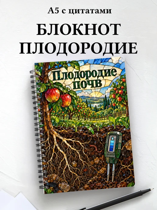 Блокнот Плодородие почв с мотивирующими цитатами