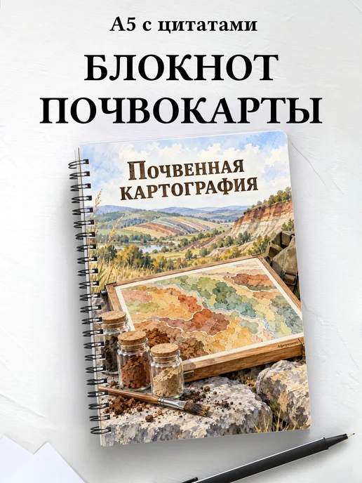 Блокнот Почвенная картография с мотивирующими цитатами