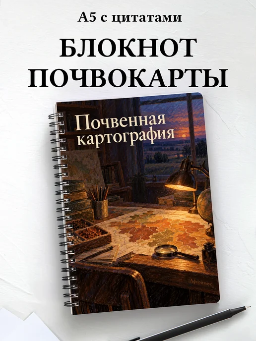 Блокнот Почвенная картография с мотивирующими цитатами