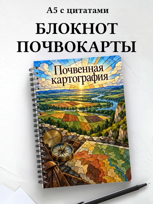 Блокнот Почвенная картография с мотивирующими цитатами