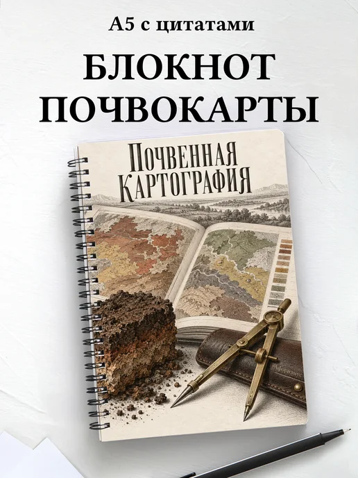 Блокнот Почвенная картография с мотивирующими цитатами