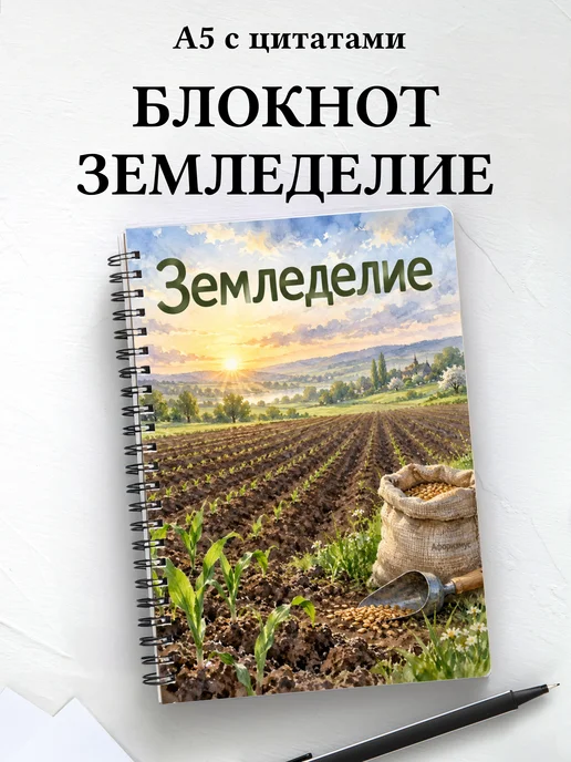 Блокнот Земледелие с мотивирующими цитатами