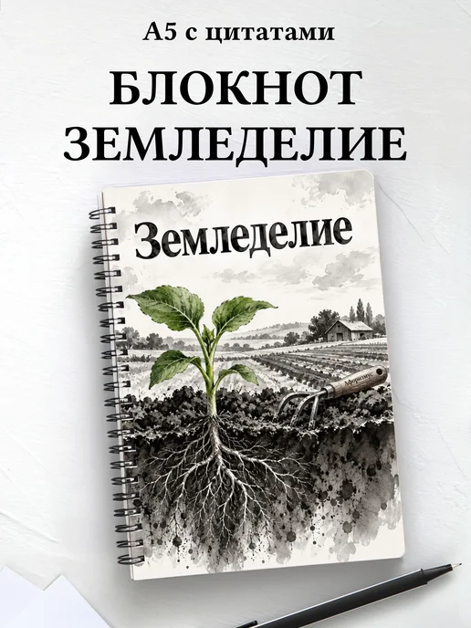 Блокнот Земледелие с мотивирующими цитатами