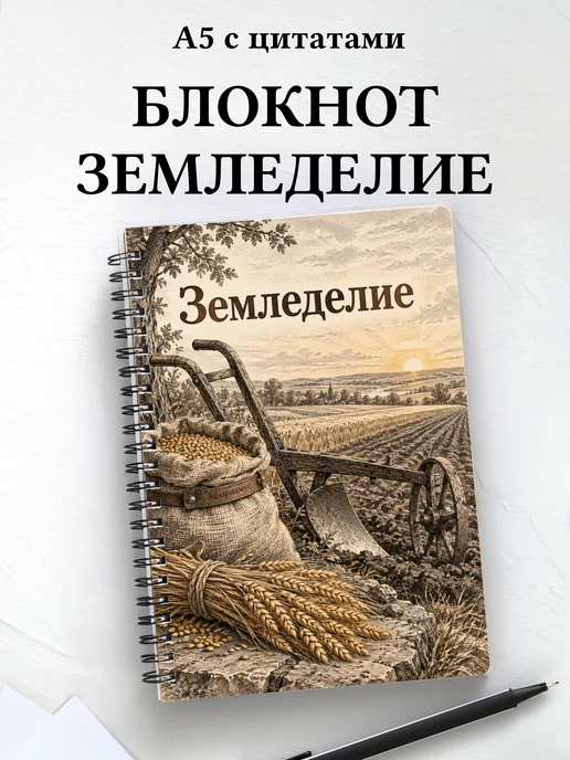 Блокнот Земледелие с мотивирующими цитатами