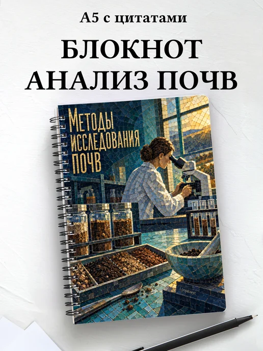 Блокнот Методы исследования почв с мотивирующими цитатами