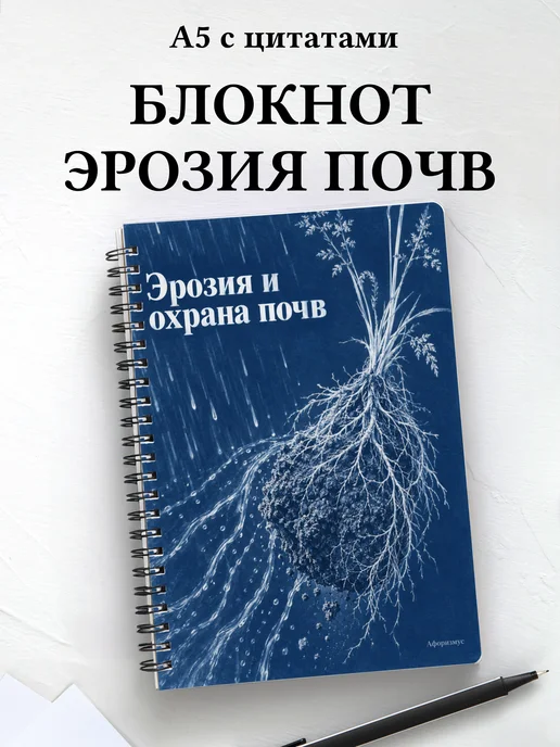 Блокнот Эрозия и охрана почв с мотивирующими цитатами