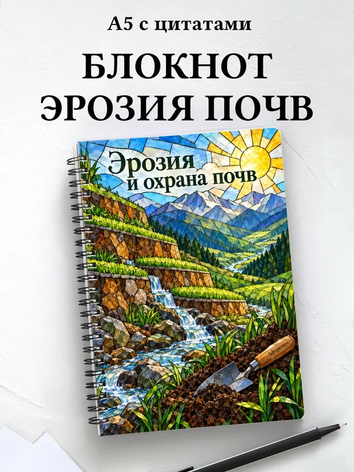 Блокнот Эрозия и охрана почв с мотивирующими цитатами