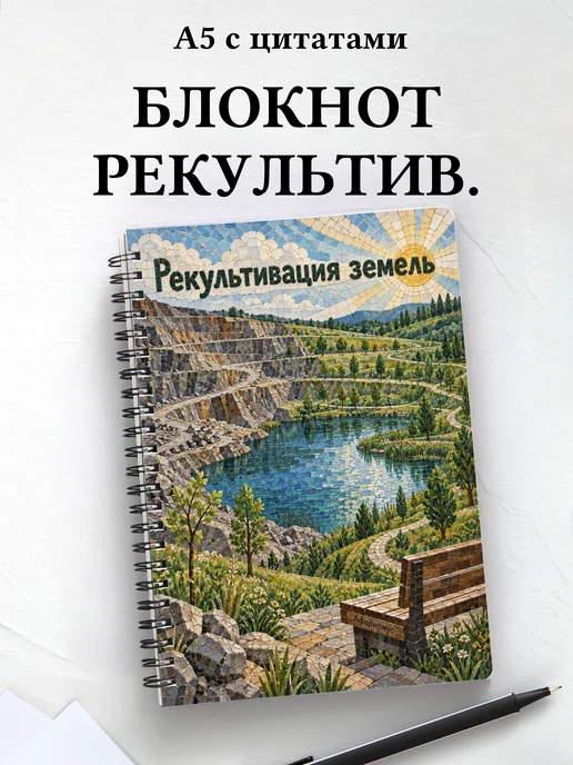 Блокнот Рекультивация земель с мотивирующими цитатами