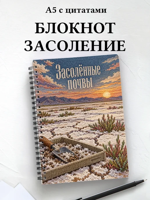 Блокнот Засолённые почвы с мотивирующими цитатами