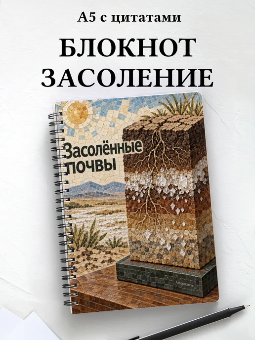 Блокнот Засолённые почвы с мотивирующими цитатами