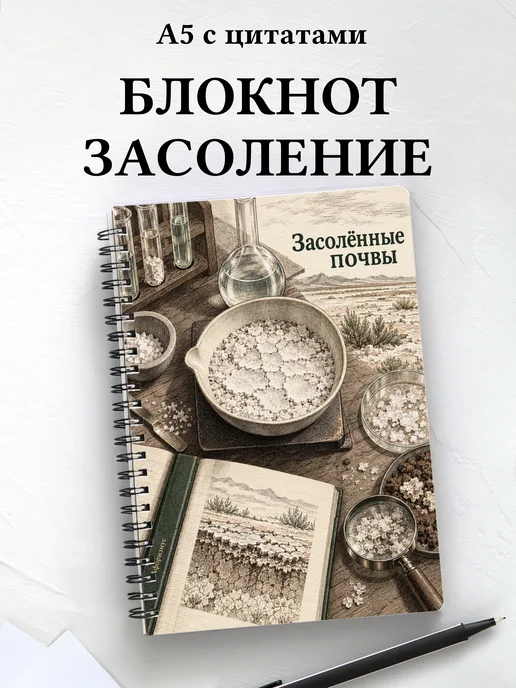 Блокнот Засолённые почвы с мотивирующими цитатами