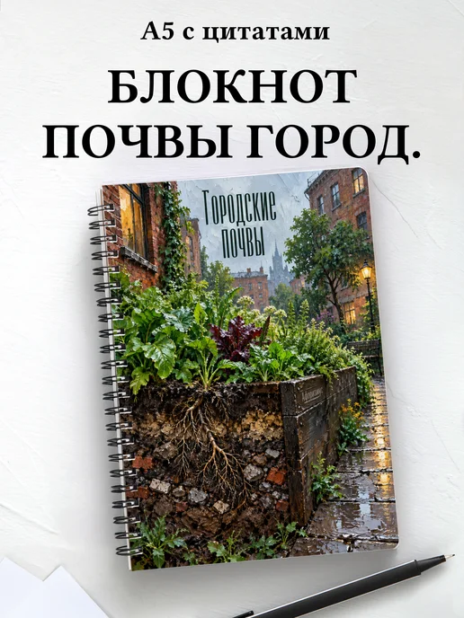 Блокнот Городские почвы с мотивирующими цитатами
