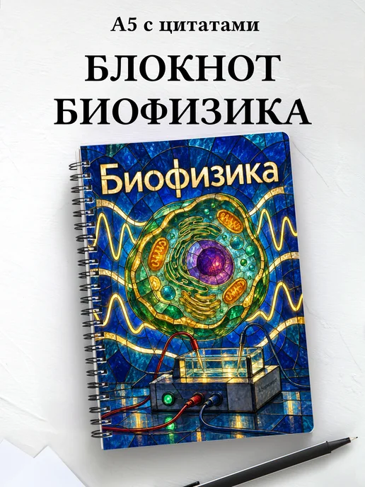 Блокнот Биофизика с мотивирующими цитатами