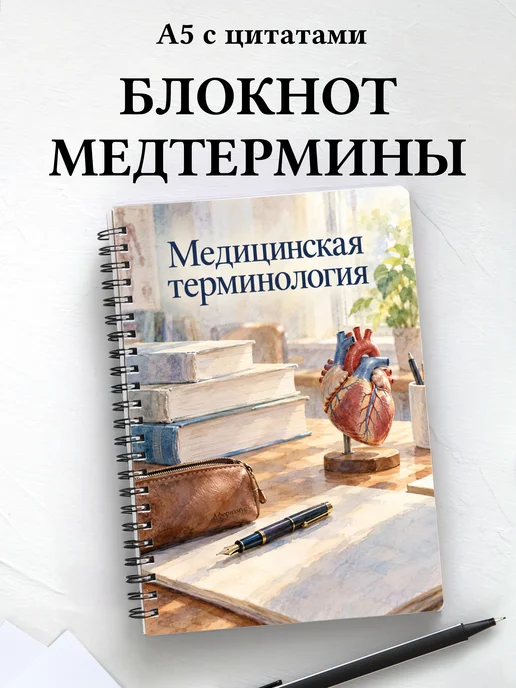 Блокнот Медицинская терминология с мотивирующими цитатами