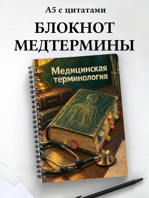Блокнот Медицинская терминология с мотивирующими цитатами