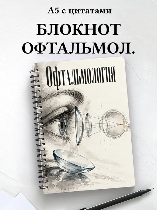 Блокнот Офтальмология с мотивирующими цитатами