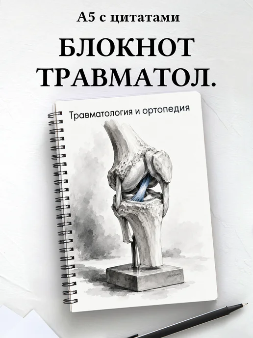 Блокнот Травматология и ортопедия с мотивирующими цитатами