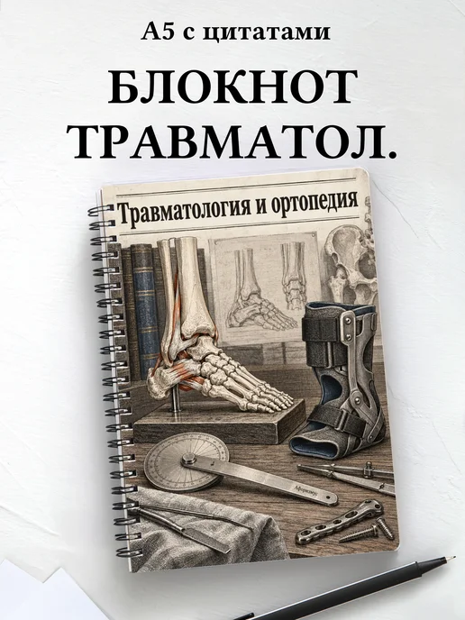 Блокнот Травматология и ортопедия с мотивирующими цитатами