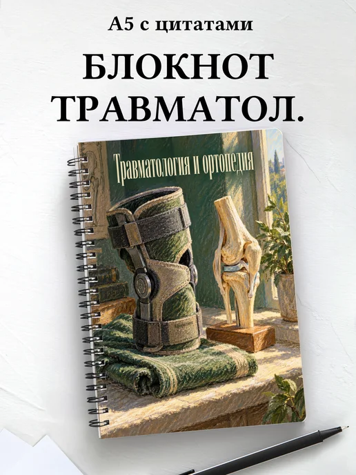 Блокнот Травматология и ортопедия с мотивирующими цитатами