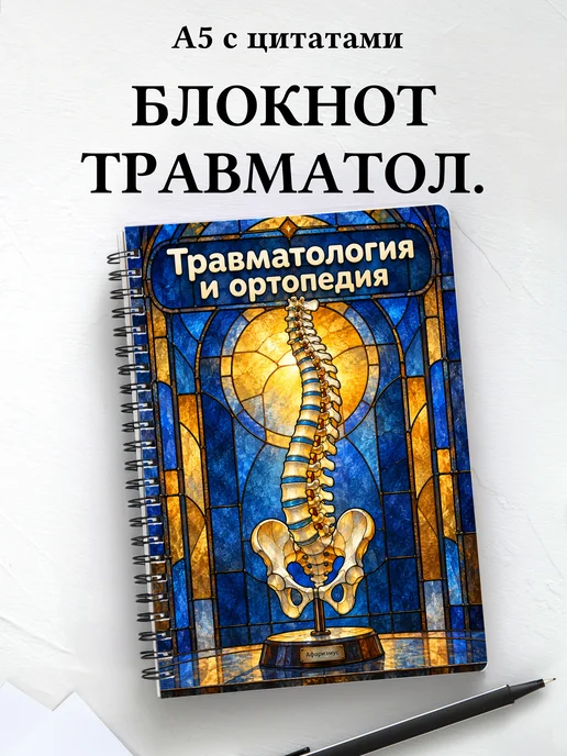 Блокнот Травматология и ортопедия с мотивирующими цитатами