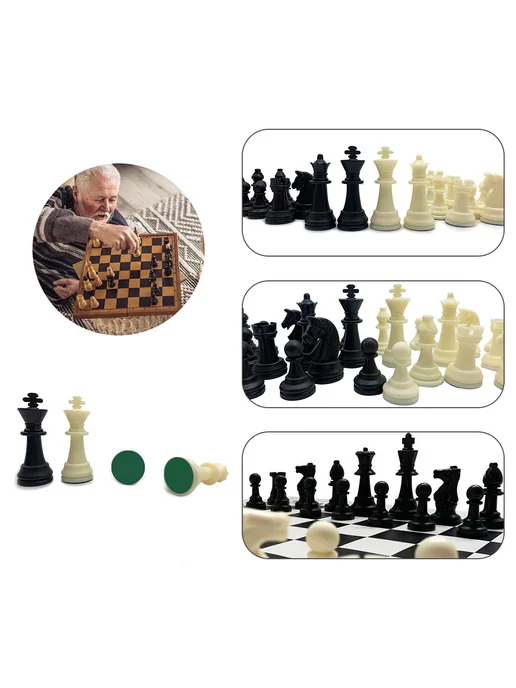 32pcs резиновые шахматы для международных турниров, мода, 32 шт, фото 3