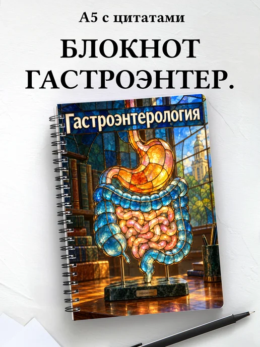 Блокнот Гастроэнтерология с мотивирующими цитатами