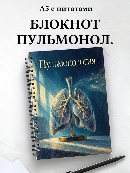 Блокнот Пульмонология с мотивирующими цитатами